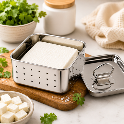 Stainless Steel Paneer Maker — 400+ Grams Home-Made Paneer